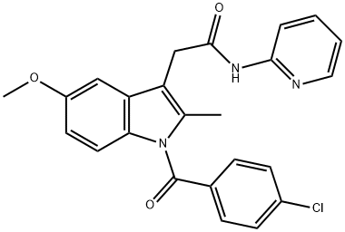 2-[1-(4-chlorobenzoyl)-5-methoxy-2-methylindol-3-yl]-N-pyridin-2-ylacetamide 구조식 이미지