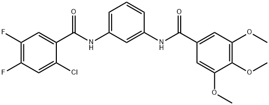 N-[3-[(2-chloro-4,5-difluorobenzoyl)amino]phenyl]-3,4,5-trimethoxybenzamide Structure