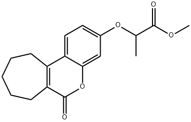 methyl 2-[(6-oxo-8,9,10,11-tetrahydro-7H-cyclohepta[c]chromen-3-yl)oxy]propanoate 구조식 이미지