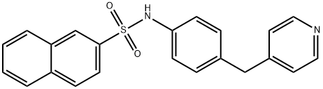 N-[4-(pyridin-4-ylmethyl)phenyl]naphthalene-2-sulfonamide Structure