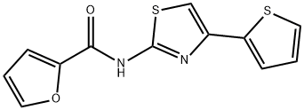 N-(4-thiophen-2-yl-1,3-thiazol-2-yl)furan-2-carboxamide 구조식 이미지