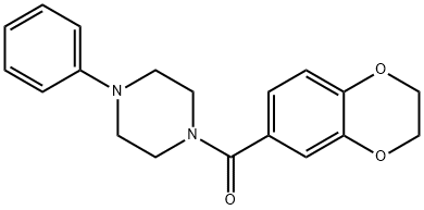 2,3-dihydro-1,4-benzodioxin-6-yl-(4-phenylpiperazin-1-yl)methanone Structure