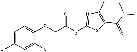 2-[[2-(2,4-dichlorophenoxy)acetyl]amino]-N,N,4-trimethyl-1,3-thiazole-5-carboxamide Structure