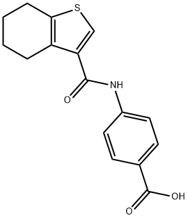 4-(4,5,6,7-tetrahydro-1-benzothiophene-3-carbonylamino)benzoic acid 구조식 이미지