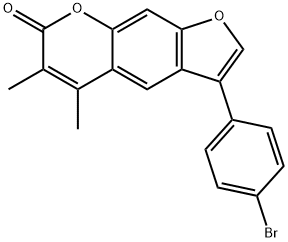 3-(4-bromophenyl)-5,6-dimethylfuro[3,2-g]chromen-7-one Structure