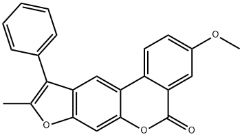 3-methoxy-9-methyl-10-phenyl-[1]benzofuro[6,5-c]isochromen-5-one 구조식 이미지