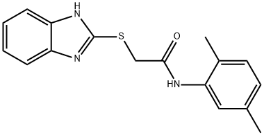 2-(1H-benzimidazol-2-ylsulfanyl)-N-(2,5-dimethylphenyl)acetamide Structure