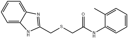 2-(1H-benzimidazol-2-ylmethylsulfanyl)-N-(2-methylphenyl)acetamide Structure