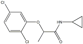 N-cyclopropyl-2-(2,5-dichlorophenoxy)propanamide 구조식 이미지