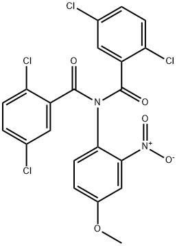 2,5-dichloro-N-(2,5-dichlorobenzoyl)-N-(4-methoxy-2-nitrophenyl)benzamide Structure