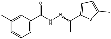 3-methyl-N-[(E)-1-(5-methylthiophen-2-yl)ethylideneamino]benzamide 구조식 이미지