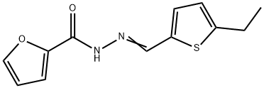 N-[(E)-(5-ethylthiophen-2-yl)methylideneamino]furan-2-carboxamide 구조식 이미지