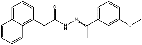 N-[(E)-1-(3-methoxyphenyl)ethylideneamino]-2-naphthalen-1-ylacetamide 구조식 이미지