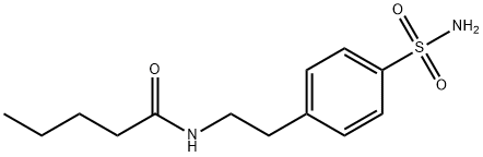 N-[2-(4-sulfamoylphenyl)ethyl]pentanamide 구조식 이미지