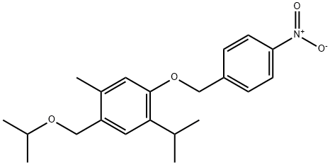 1-methyl-5-[(4-nitrophenyl)methoxy]-4-propan-2-yl-2-(propan-2-yloxymethyl)benzene 구조식 이미지