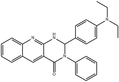 2-[4-(diethylamino)phenyl]-3-phenyl-1,2-dihydropyrimido[4,5-b]quinolin-4-one Structure
