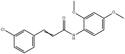 (E)-3-(3-chlorophenyl)-N-(2,4-dimethoxyphenyl)prop-2-enamide 구조식 이미지