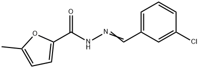 N-[(E)-(3-chlorophenyl)methylideneamino]-5-methylfuran-2-carboxamide 구조식 이미지