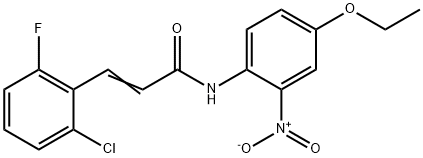 (E)-3-(2-chloro-6-fluorophenyl)-N-(4-ethoxy-2-nitrophenyl)prop-2-enamide Structure