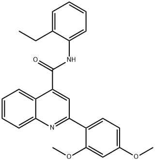2-(2,4-dimethoxyphenyl)-N-(2-ethylphenyl)quinoline-4-carboxamide 구조식 이미지