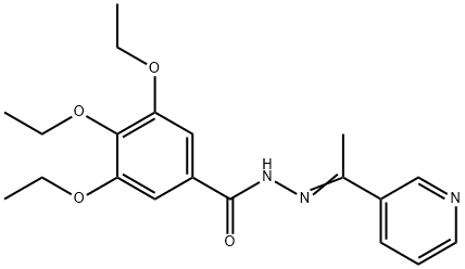 3,4,5-triethoxy-N-[(E)-1-pyridin-3-ylethylideneamino]benzamide 구조식 이미지
