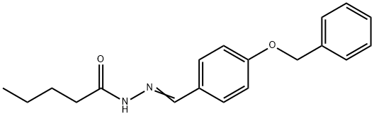 N-[(E)-(4-phenylmethoxyphenyl)methylideneamino]pentanamide 구조식 이미지