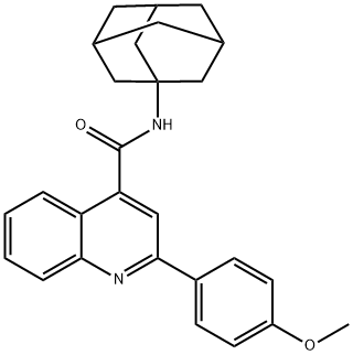 N-(1-adamantyl)-2-(4-methoxyphenyl)quinoline-4-carboxamide 구조식 이미지