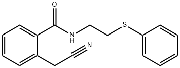 2-(cyanomethyl)-N-(2-phenylsulfanylethyl)benzamide Structure