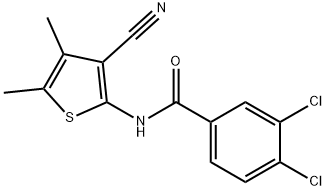 3,4-dichloro-N-(3-cyano-4,5-dimethylthiophen-2-yl)benzamide 구조식 이미지