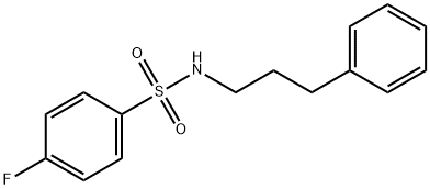 4-fluoro-N-(3-phenylpropyl)benzenesulfonamide 구조식 이미지