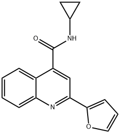 N-cyclopropyl-2-(furan-2-yl)quinoline-4-carboxamide 구조식 이미지