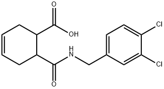 6-[(3,4-dichlorophenyl)methylcarbamoyl]cyclohex-3-ene-1-carboxylic acid 구조식 이미지