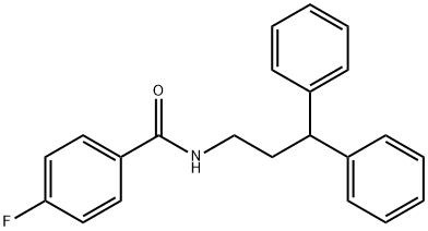 N-(3,3-diphenylpropyl)-4-fluorobenzamide 구조식 이미지