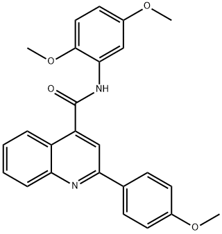 N-(2,5-dimethoxyphenyl)-2-(4-methoxyphenyl)quinoline-4-carboxamide 구조식 이미지