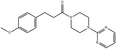 3-(4-methoxyphenyl)-1-(4-pyrimidin-2-ylpiperazin-1-yl)propan-1-one 구조식 이미지