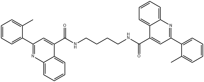 2-(2-methylphenyl)-N-[4-[[2-(2-methylphenyl)quinoline-4-carbonyl]amino]butyl]quinoline-4-carboxamide 구조식 이미지