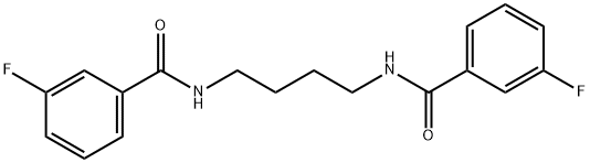 3-fluoro-N-[4-[(3-fluorobenzoyl)amino]butyl]benzamide 구조식 이미지