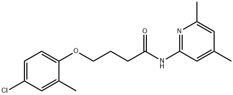 4-(4-chloro-2-methylphenoxy)-N-(4,6-dimethylpyridin-2-yl)butanamide 구조식 이미지