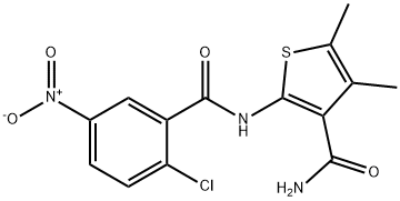 2-[(2-chloro-5-nitrobenzoyl)amino]-4,5-dimethylthiophene-3-carboxamide Structure