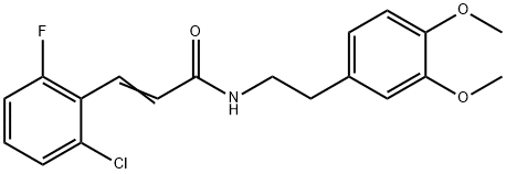(E)-3-(2-chloro-6-fluorophenyl)-N-[2-(3,4-dimethoxyphenyl)ethyl]prop-2-enamide Structure
