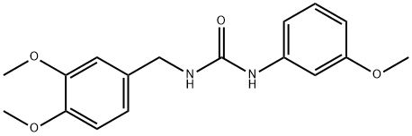 1-[(3,4-dimethoxyphenyl)methyl]-3-(3-methoxyphenyl)urea 구조식 이미지