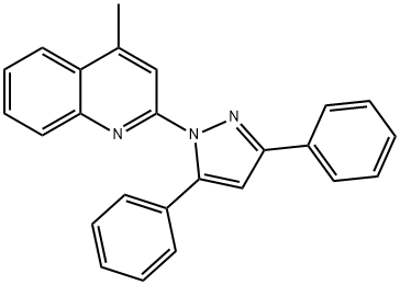 2-(3,5-diphenylpyrazol-1-yl)-4-methylquinoline 구조식 이미지