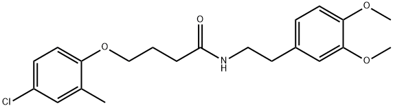 4-(4-chloro-2-methylphenoxy)-N-[2-(3,4-dimethoxyphenyl)ethyl]butanamide 구조식 이미지