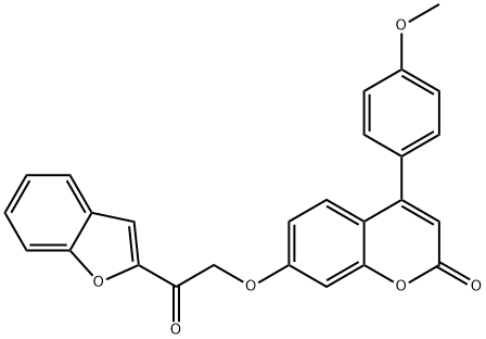 7-[2-(1-benzofuran-2-yl)-2-oxoethoxy]-4-(4-methoxyphenyl)chromen-2-one Structure