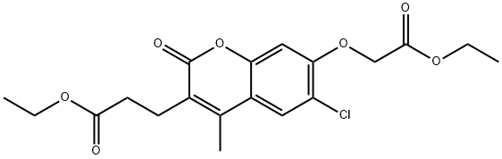 ethyl 3-[6-chloro-7-(2-ethoxy-2-oxoethoxy)-4-methyl-2-oxochromen-3-yl]propanoate Structure