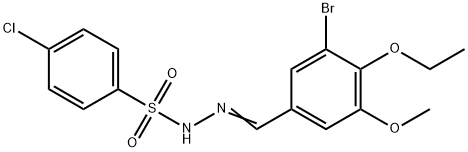 N-[(E)-(3-bromo-4-ethoxy-5-methoxyphenyl)methylideneamino]-4-chlorobenzenesulfonamide Structure