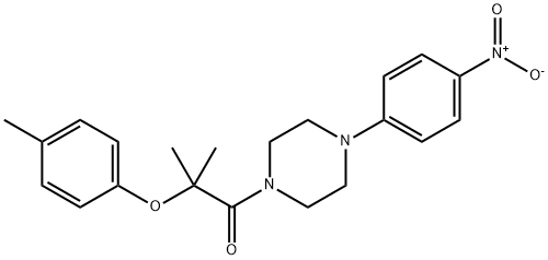 2-methyl-2-(4-methylphenoxy)-1-[4-(4-nitrophenyl)piperazin-1-yl]propan-1-one 구조식 이미지