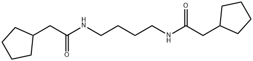2-cyclopentyl-N-[4-[(2-cyclopentylacetyl)amino]butyl]acetamide Structure