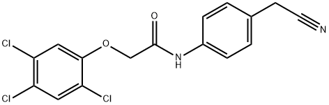 N-[4-(cyanomethyl)phenyl]-2-(2,4,5-trichlorophenoxy)acetamide 구조식 이미지