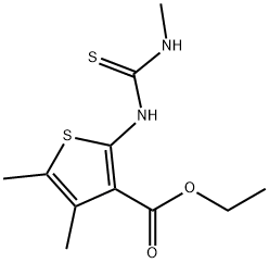 ethyl 4,5-dimethyl-2-(methylcarbamothioylamino)thiophene-3-carboxylate 구조식 이미지